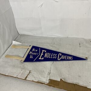 Vintage Endless Caverns New Market Virginia Travel Souvenir Pennant 12”